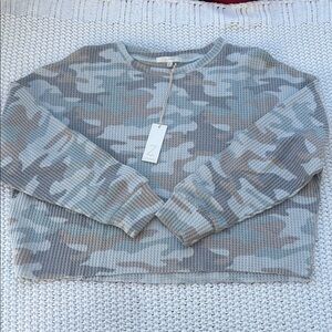 Z Supply Camo Sweater - Gray